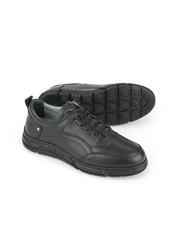 Erkek Hakiki Deri Ayakkabı 1531057Z1100 Siyah - Görsel 5