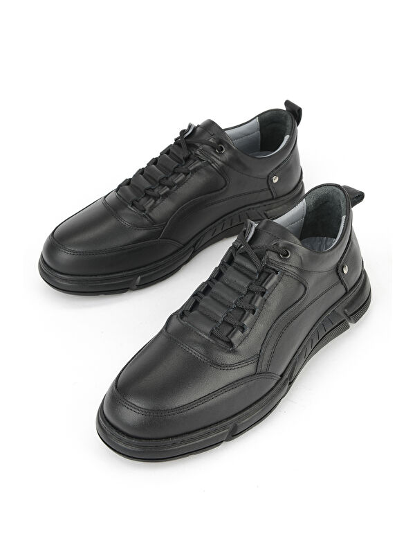 Erkek Hakiki Deri Ayakkabı 1531057Z1100 Siyah - Görsel 6