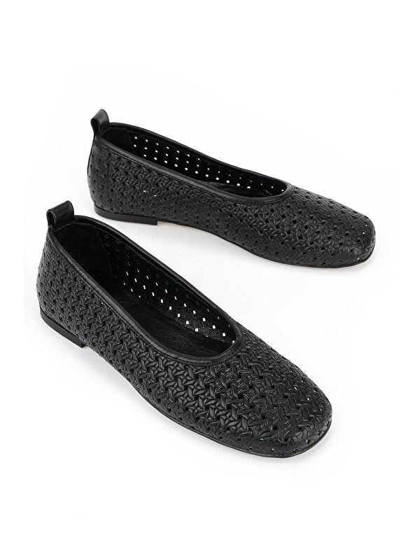 Ziya Ayakkabi Siyah Ziya Ayakkabi Hakiki Kadın Deri Babet 1611022Z2799