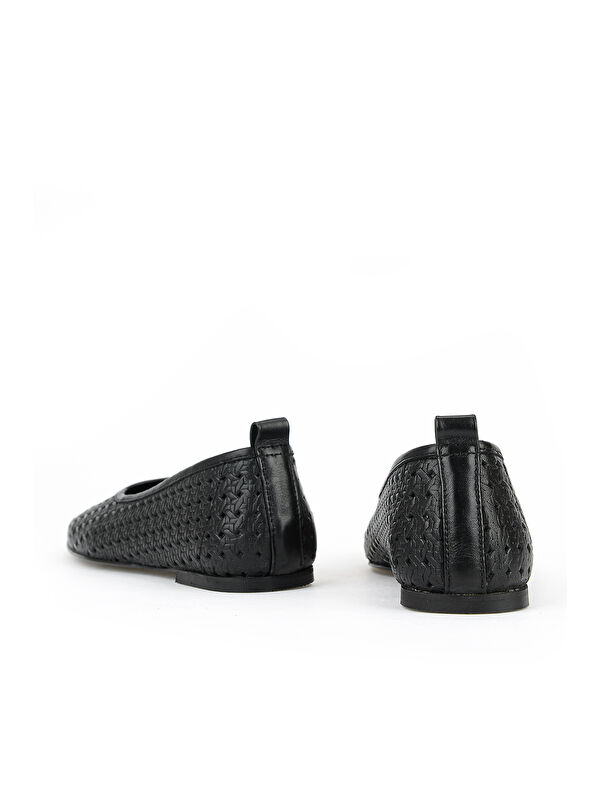 Ziya Ayakkabi Siyah Ziya Ayakkabi Hakiki Kadın Deri Babet 1611022Z2799