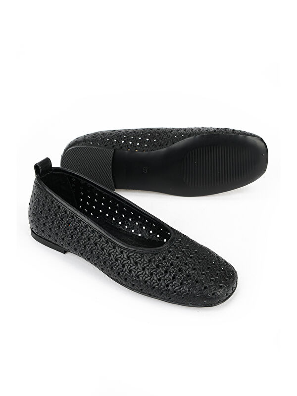 Ziya Ayakkabi Siyah Ziya Ayakkabi Hakiki Kadın Deri Babet 1611022Z2799