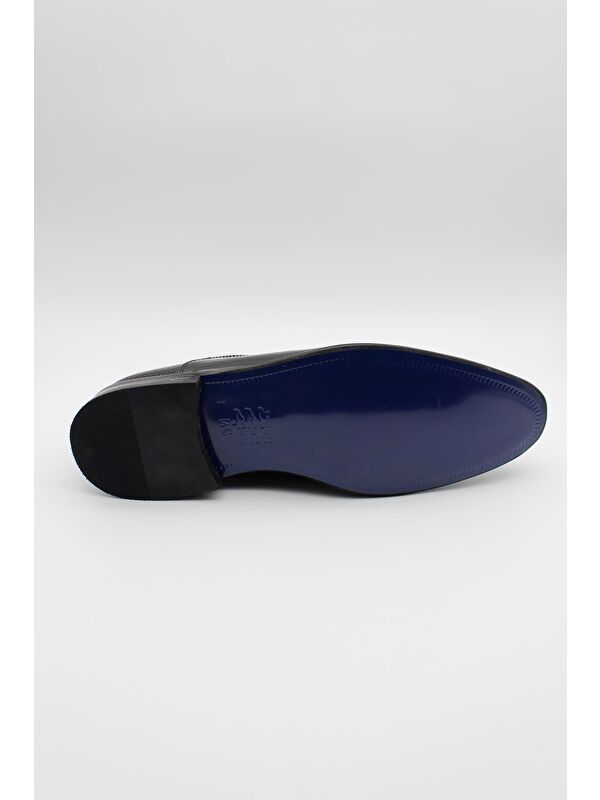 Siyah Hakiki Deri Rugan Neolit Taban Tokalı Smokin Ayakkabı 1033235125 - Görsel 3