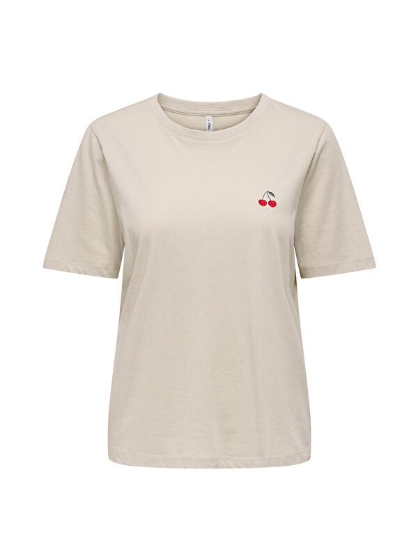 Only Onlhappy % 100 Pamuk Regular Fit Bisiklet Yaka T Shirt 15370117