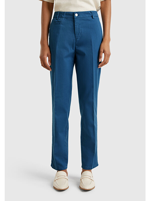 United Colors Of Benetton Kadın Denim Elastanlı Basic Chino Pantolon