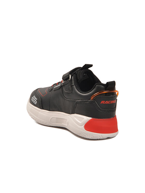 Siyah Cırtlı Hafif Erkek Çocuk Spor Ayakkabı Racing P - Görsel 5