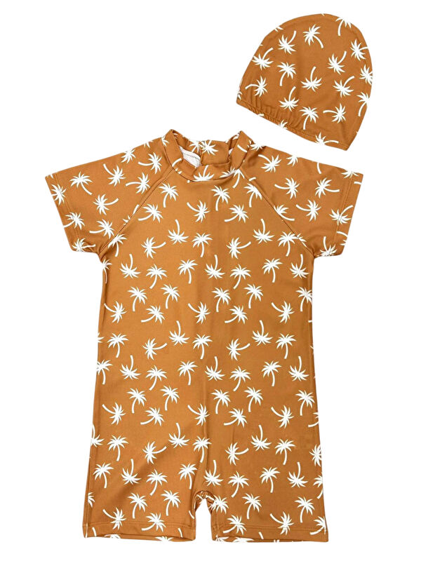 My Kids Wear Boneli ,pervaz Fermuarlı ,güneş Korumalı Erkek Çocuk Tulum Mayo