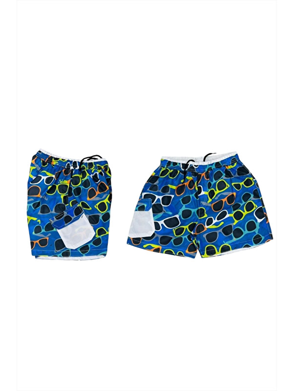 My Kids Wear Düz Erkek Cepli Deniz Şortu