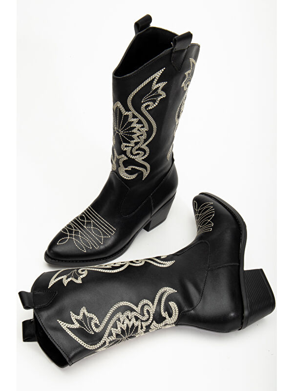 Kovboy Soğuk Geçirmez Kışlık Kadın Çizme - Görsel 2