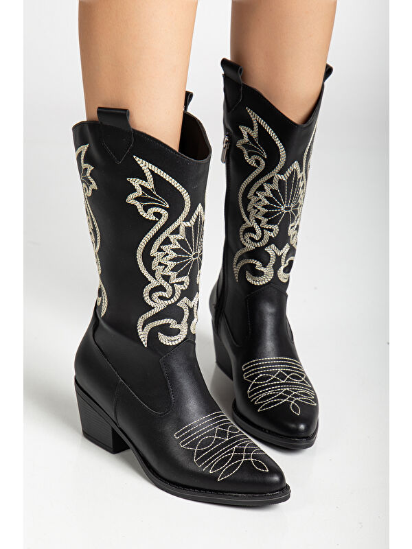 Kovboy Soğuk Geçirmez Kışlık Kadın Çizme - Görsel 5