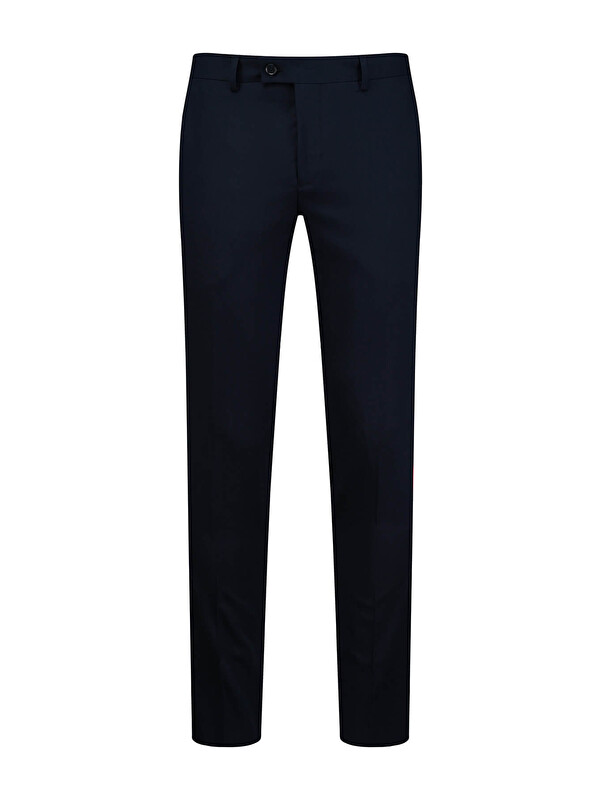 Hatemoğlu Lacivert Slim Fit Yandan Cepli Kumaş Pantolon