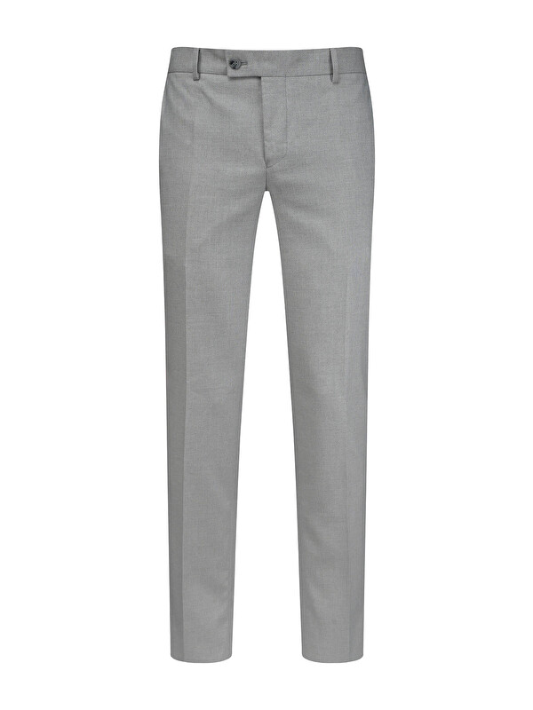 Hatemoğlu Gri Regular Fit Yandan Cepli Kumaş Pantolon