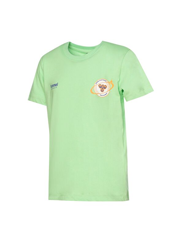 Hummel Hellen Erkek Çocuk Yeşil Yuvarlak Yaka Tişört