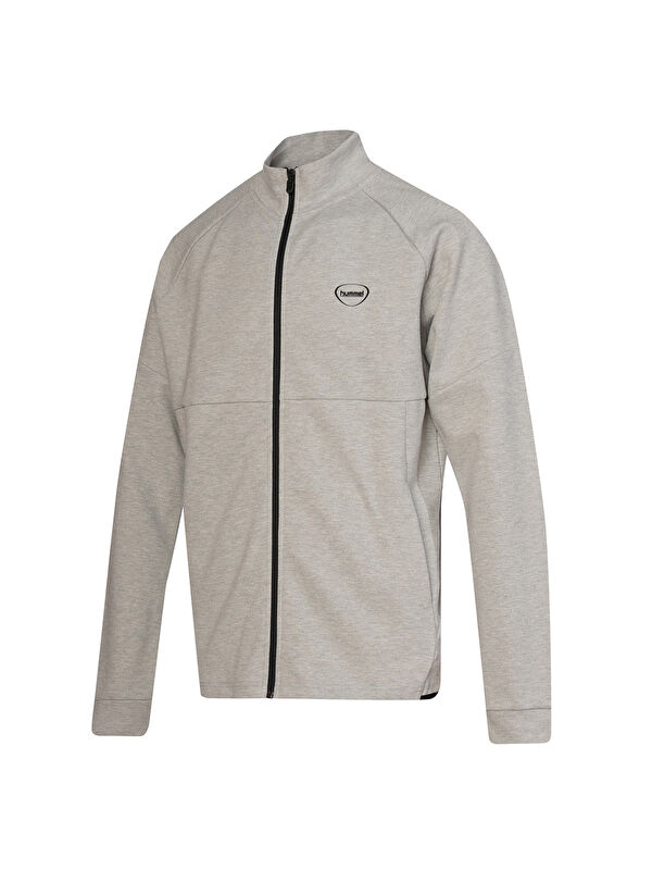Hummel Inter Gri Dik Yaka Erkek Fermuarlı Sweatshirt Hırka