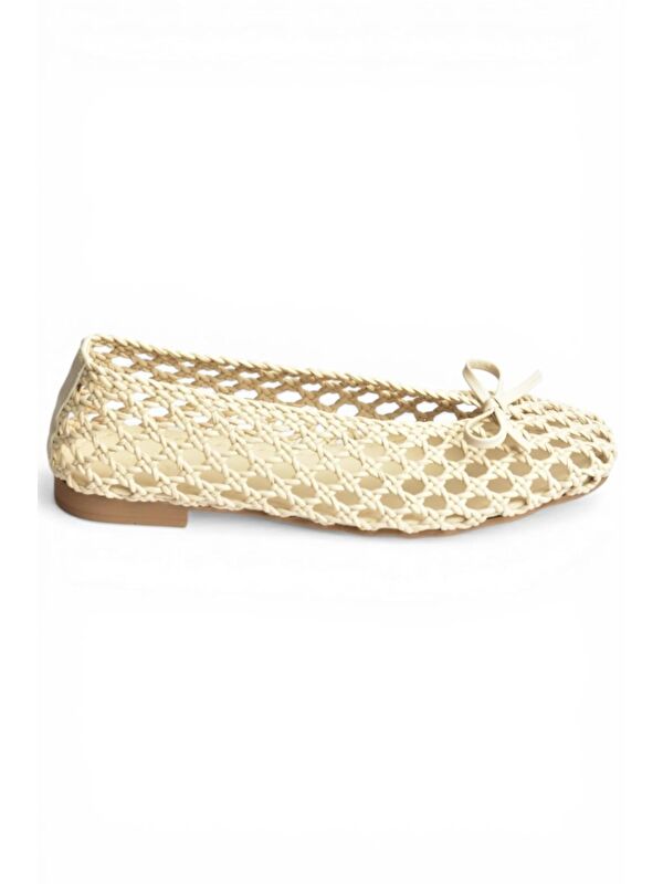 Fox Shoes Bej Kadın Babet Y282712509