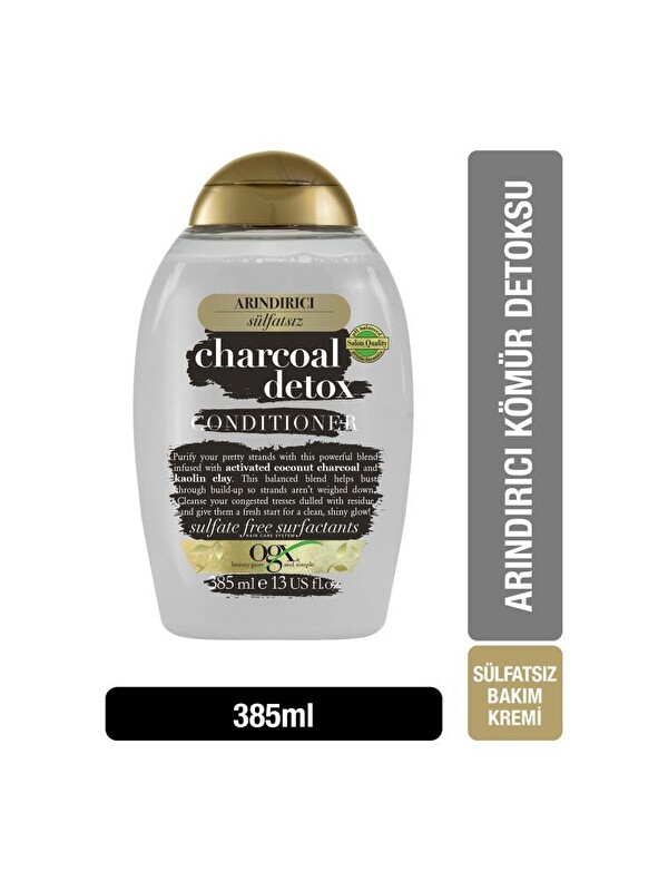 OGX Organix Charcoal Detox Sülfatsız Saç Bakım Kremi 385 ml
