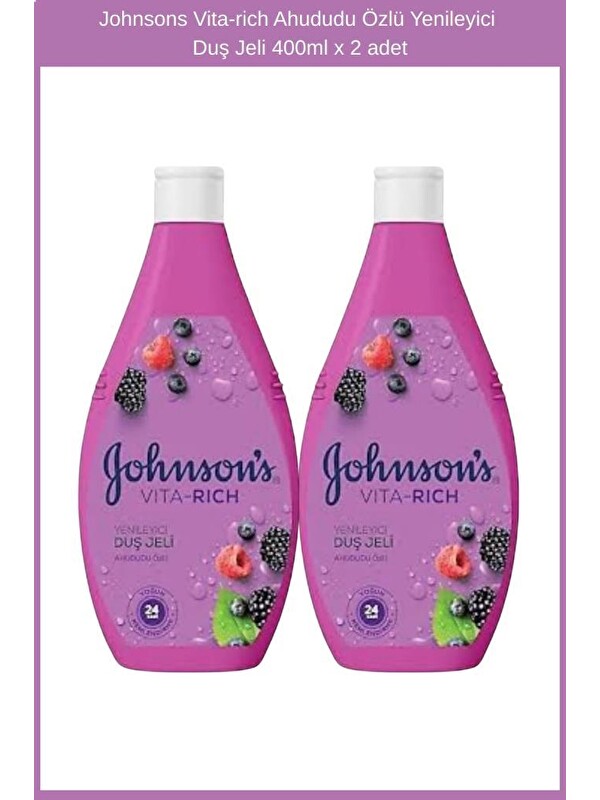 JOHNSON'S Vita Rich Ahududu Özlü Yenileyici Duş Jeli 400 ml x2