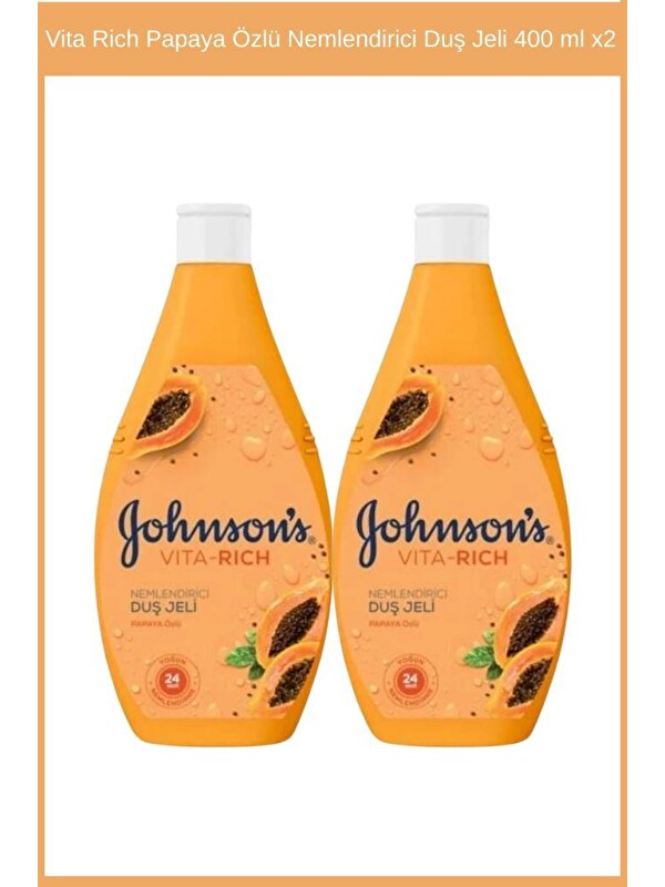 JOHNSON'S Vita Rich Papaya Özlü Nemlendirici Duş Jeli 400 ml x2