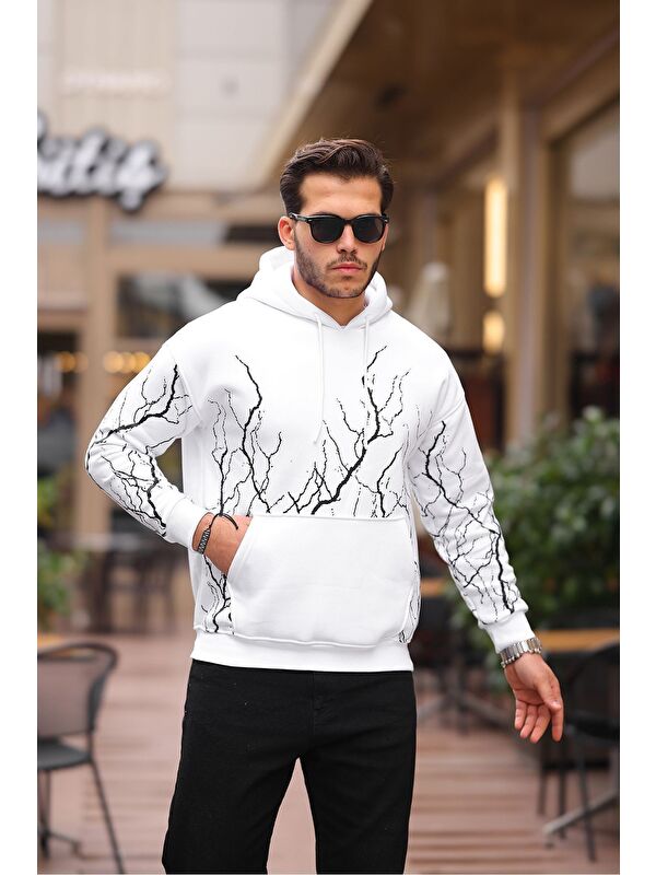 Comstar ŞİMŞEK DESENLİ Kapüşonlu SWEATSHİRT