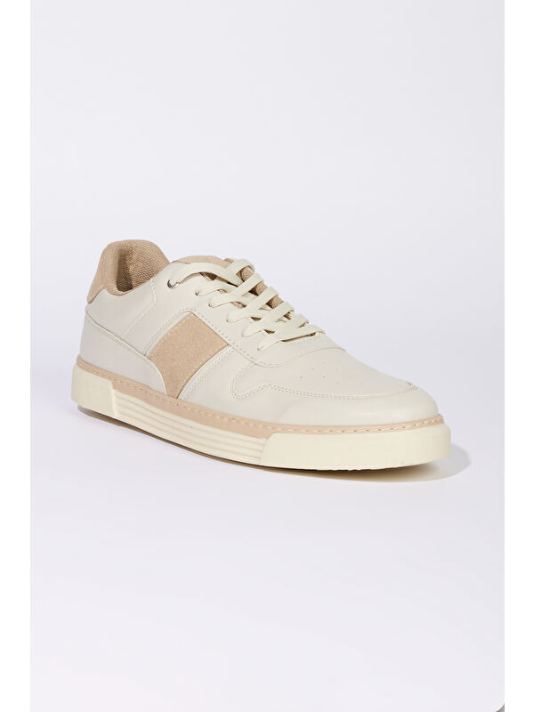 Erkek Bej Sneaker Ayakkabı - Görsel 3