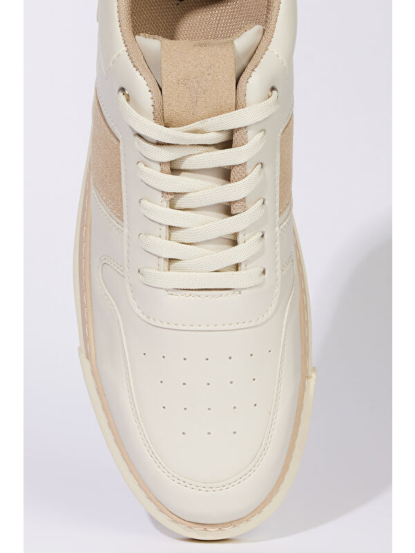 Erkek Bej Sneaker Ayakkabı - Görsel 4
