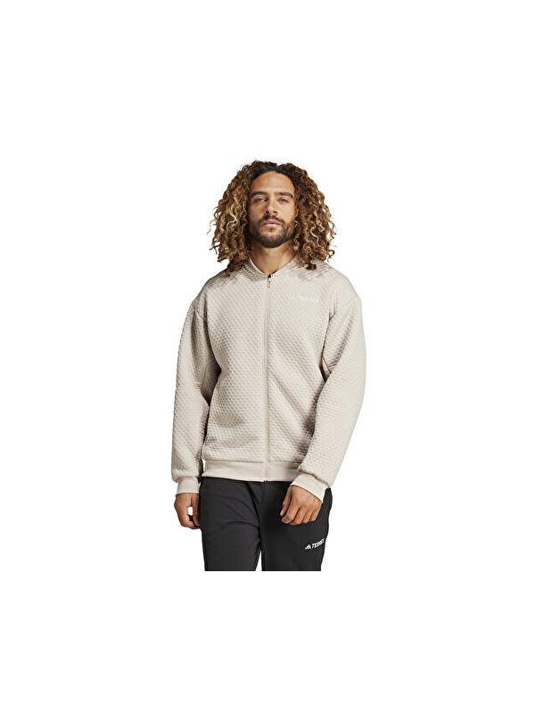 Adidas Xpl Sweat Jkt Erkek Outdoor Ceketi JD6646 Krem