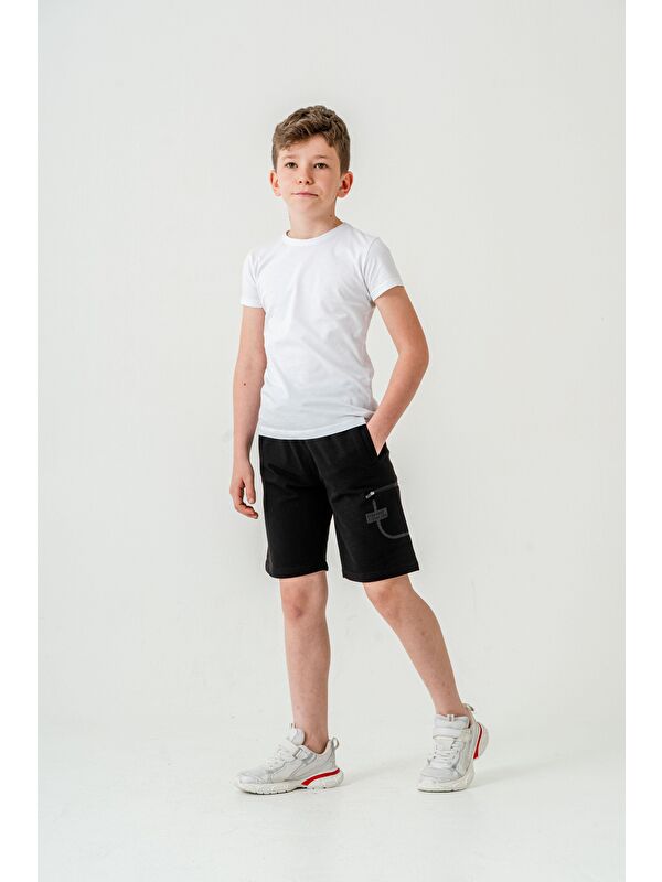 Mışıl Kids Stay  Good Baskılı Cep Fermuarlı Erkek Çocuk Şort