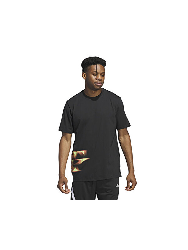 Adidas Trae Fndn Tee Erkek Basketbol Tişörtü IW7847 Siyah