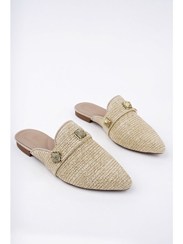 KENDAL Önü Kapalı Kadın Günlük Hasır Terlik - Görsel 2