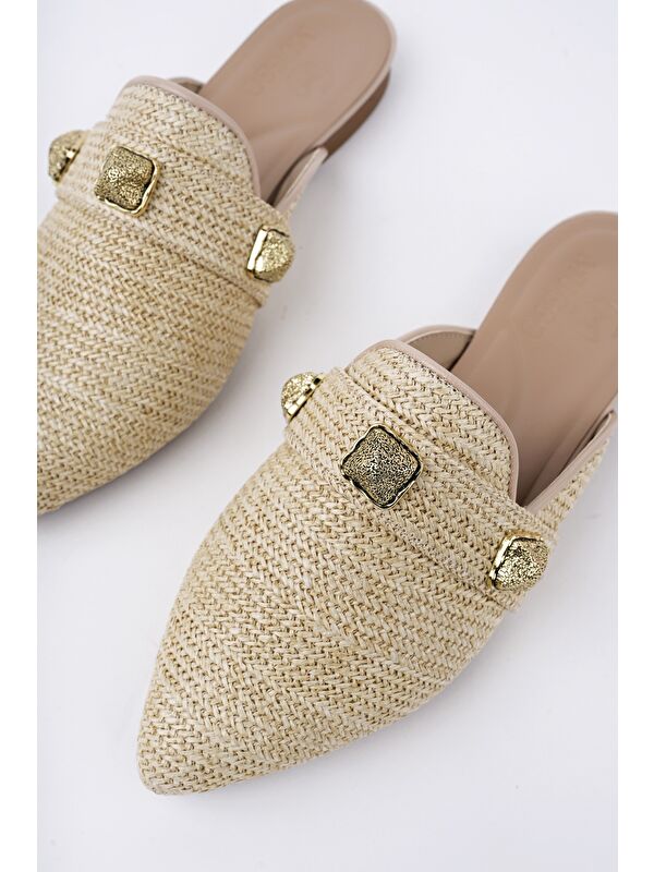 KENDAL Önü Kapalı Kadın Günlük Hasır Terlik - Görsel 3