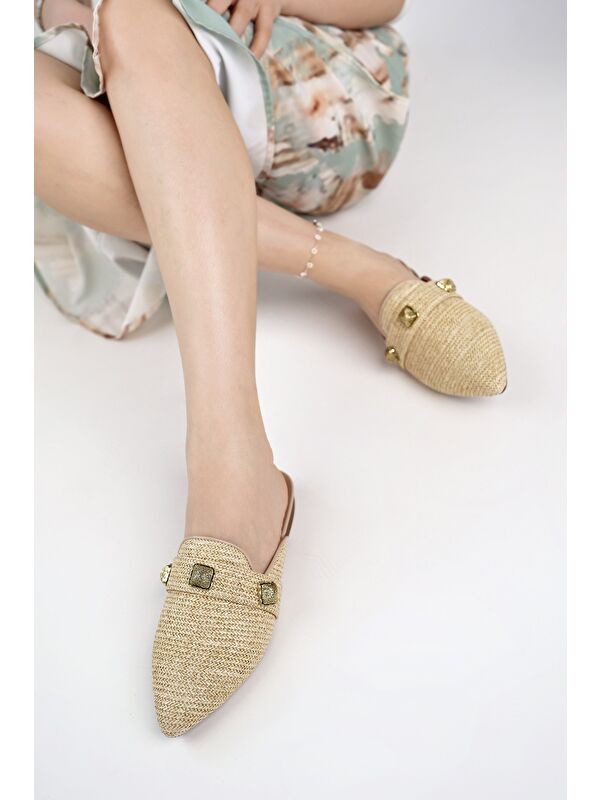 KENDAL Önü Kapalı Kadın Günlük Hasır Terlik - Görsel 6