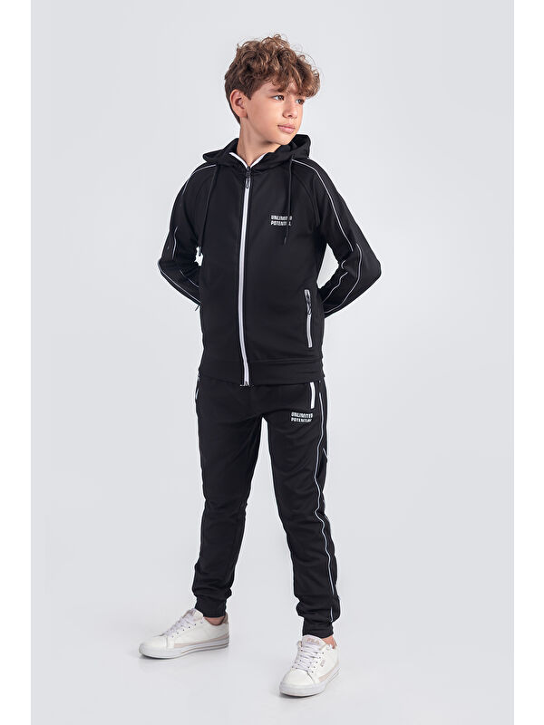 Pina Kids Dalgıç Kumaş Unisex Çocuk Eşofman Takımı Unlimited Potential ESF1725Y