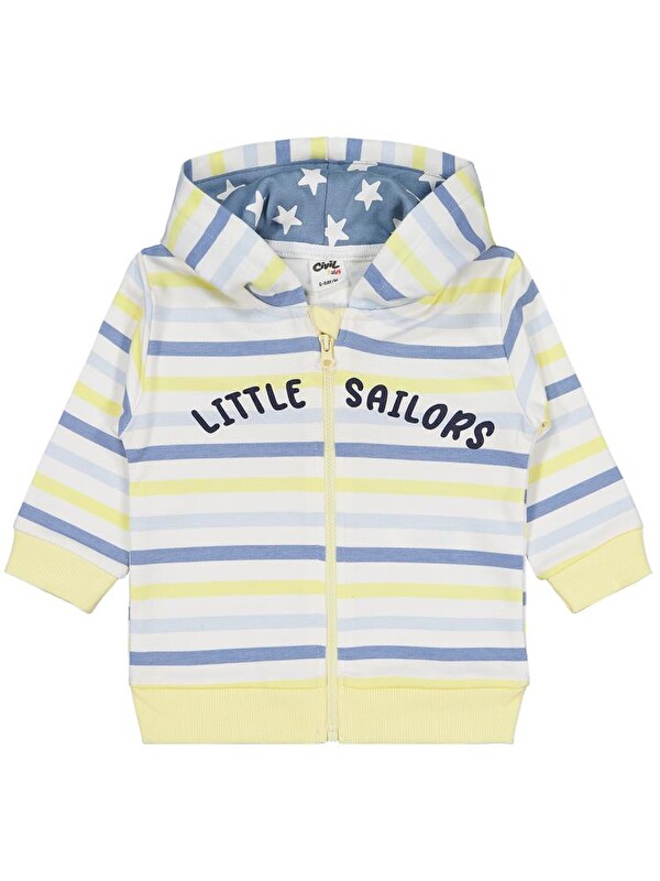 Civil Baby Little Sailors Baskılı 6-18 Ay Hırka - Kırık Beyaz
