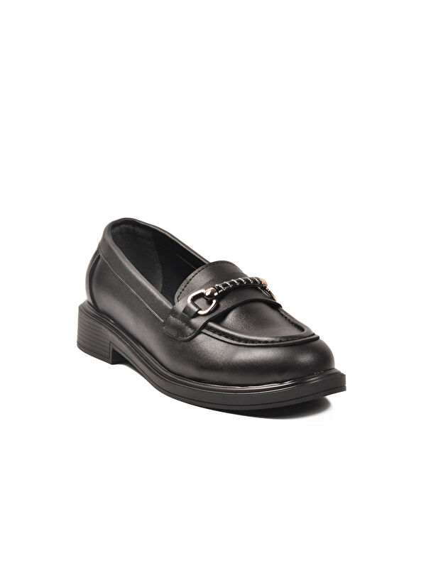 Siyah Cilt Kadın Casual Ayakkabı 572441 Z - Görsel 5