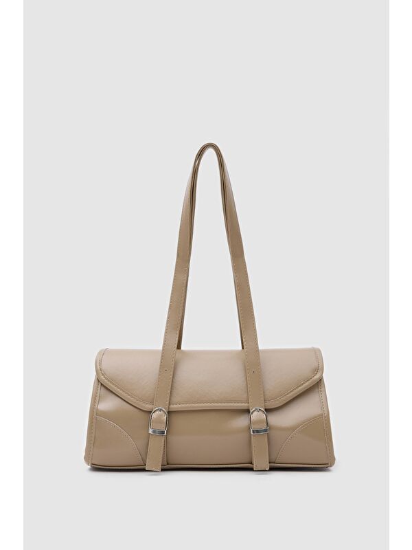 Shulebags Lue Vintage Baget Çanta Bej