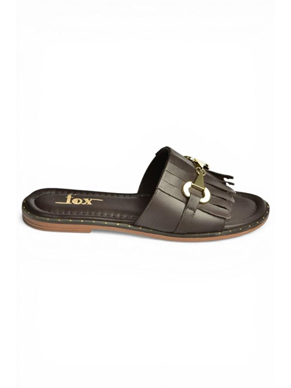 Fox Shoes Kahverengi Kadın Terlik Y291873003