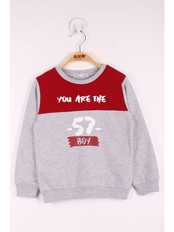 Toontoykids Erkek Çocuk 57 Baskılı Garnili Sweatshirt