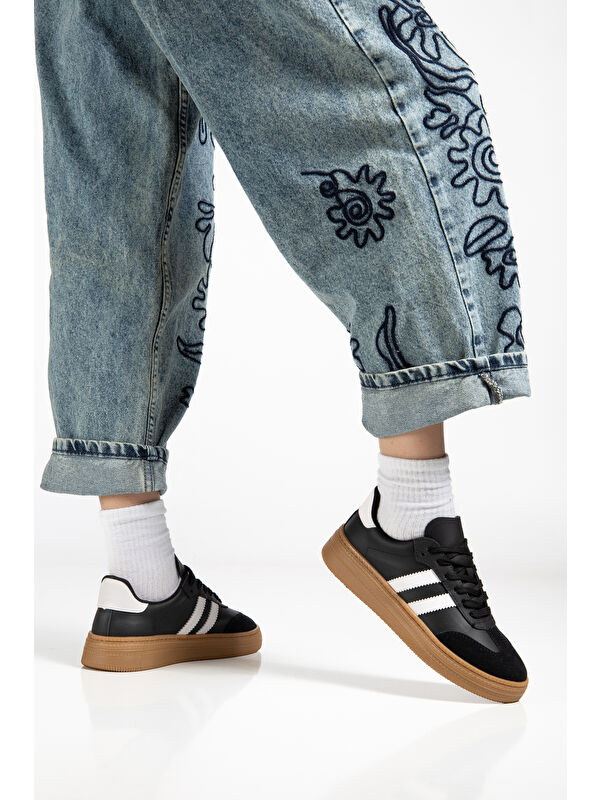 Tonny Black Siyah Tonny Black Rahat Kalip Kadın Kadın Yumuşak Deri Sneaker