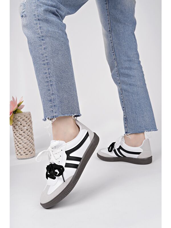 RETRO Çift Bağcıklı Günlük Kadın Sneaker Spor Ayakkabı - Görsel 8