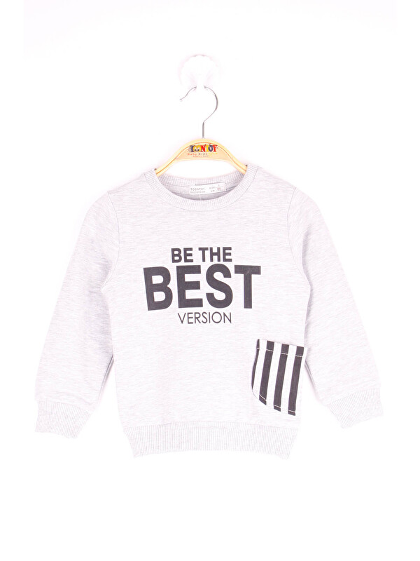 Toontoykids Erkek Çocuk Çizgili Cepli Sweatshirt