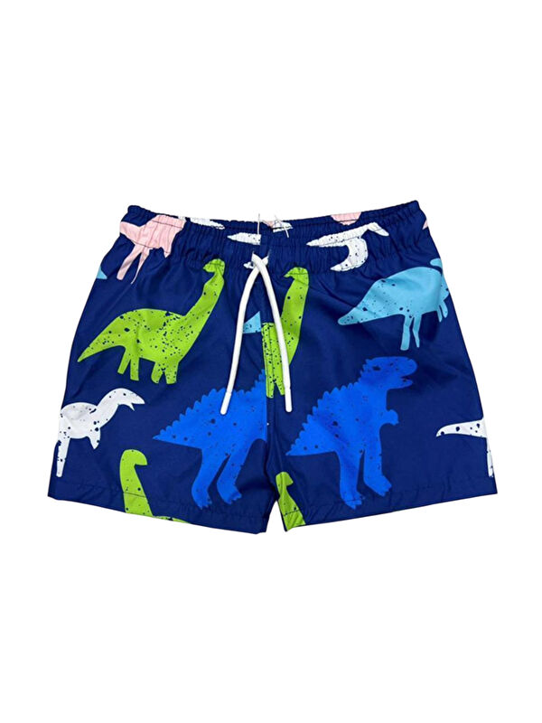 My Kids Wear Erkek Çocuk Su Tutmaz Paraşüt Kumaş Karakter Baskılı Bel Bağcıklı Şort Mayo File Ağ