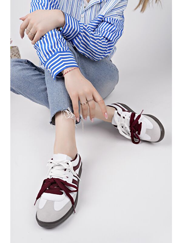 RETRO Çift Bağcıklı Günlük Kadın Sneaker Spor Ayakkabı - Görsel 6