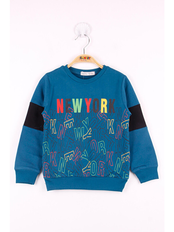 Toontoykids Erkek Çocuk New York Baskılı Sweatshirt