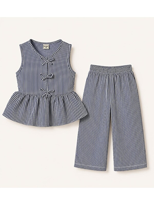 My Kids Wear Kız Çocuk Bella Fiyonk Detaylı Alt Üst Takım 12799