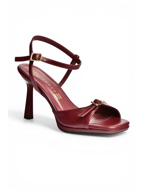 Fox Shoes Bordo Kadın Topuklu Ayakkabı Y518710109