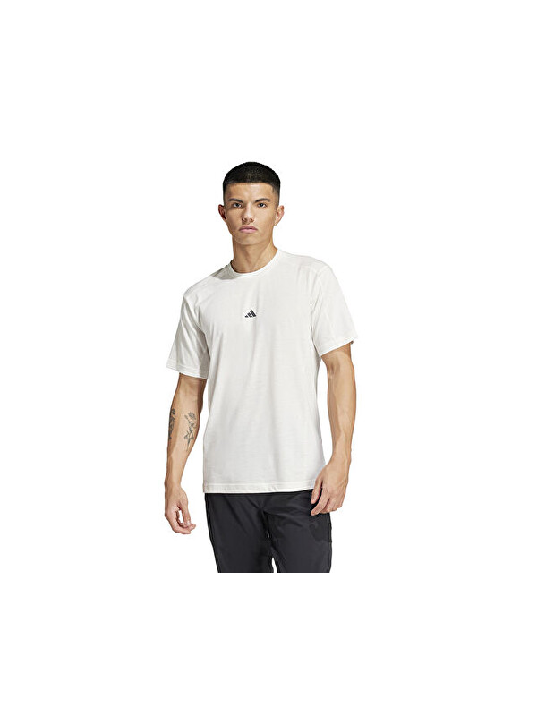 Adidas Yoga Tee Erkek Antrenman Tişörtü IX9054 Beyaz