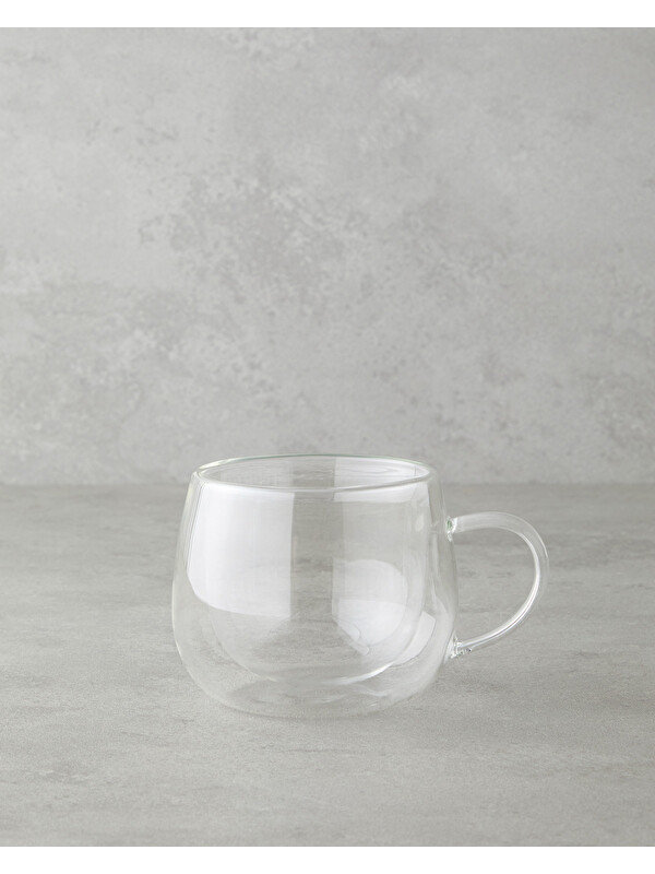 English Home Mistral Borosilikat Cam Double Wall Kupa 280 ml Şeffaf