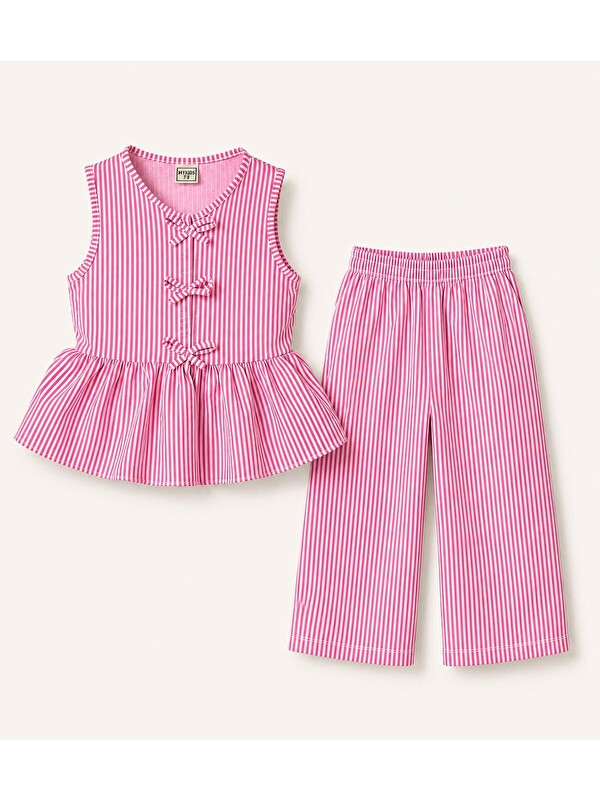 My Kids Wear Kız Çocuk Bella Fiyonk Detaylı Alt Üst Takım 12800