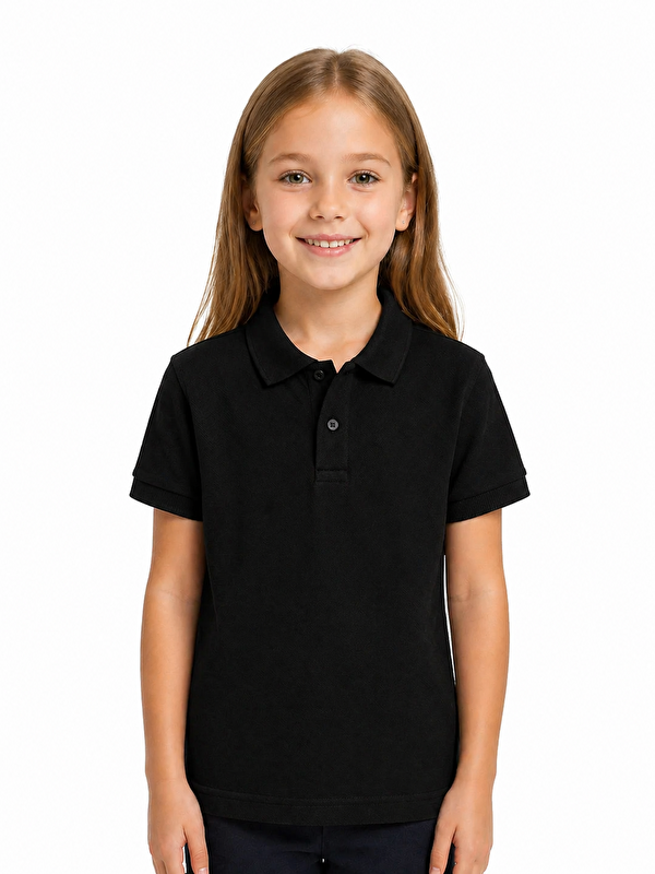 ajn Kids Polo Yaka Basic Kısa Kollu Unisex Çocuk Tişört