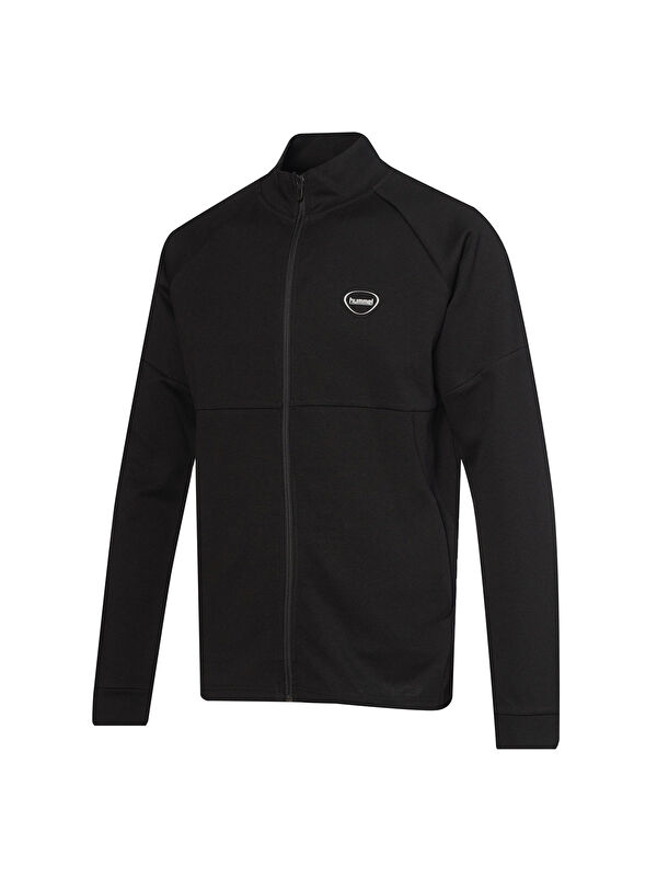 Hummel Inter Siyah Dik Yaka Erkek Fermuarlı Sweatshirt Hırka
