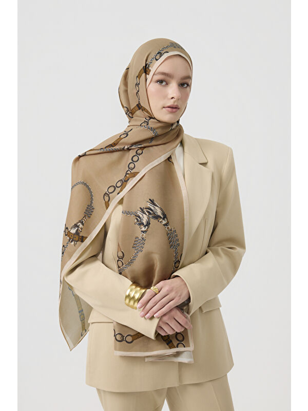 QEF Pamuk Twill Şal Linkage Camel